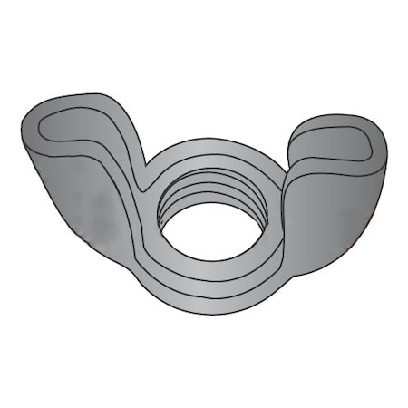 Newport Fasteners Wing Nut, #10-24, Steel, Black Oxide, 0.47 in Ht, 0.91 in Max Wing Span, 2000 PK 885267